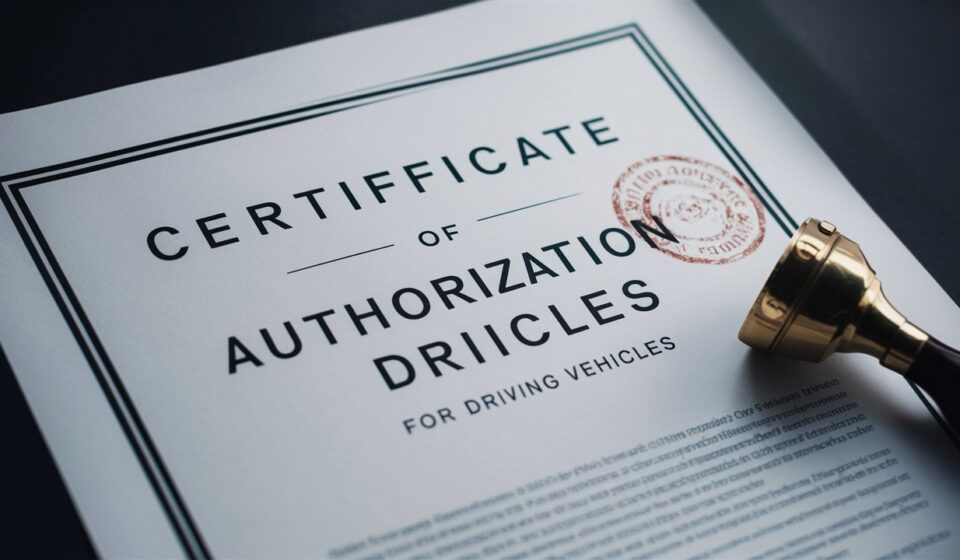 autorización para la conducción de vehículos